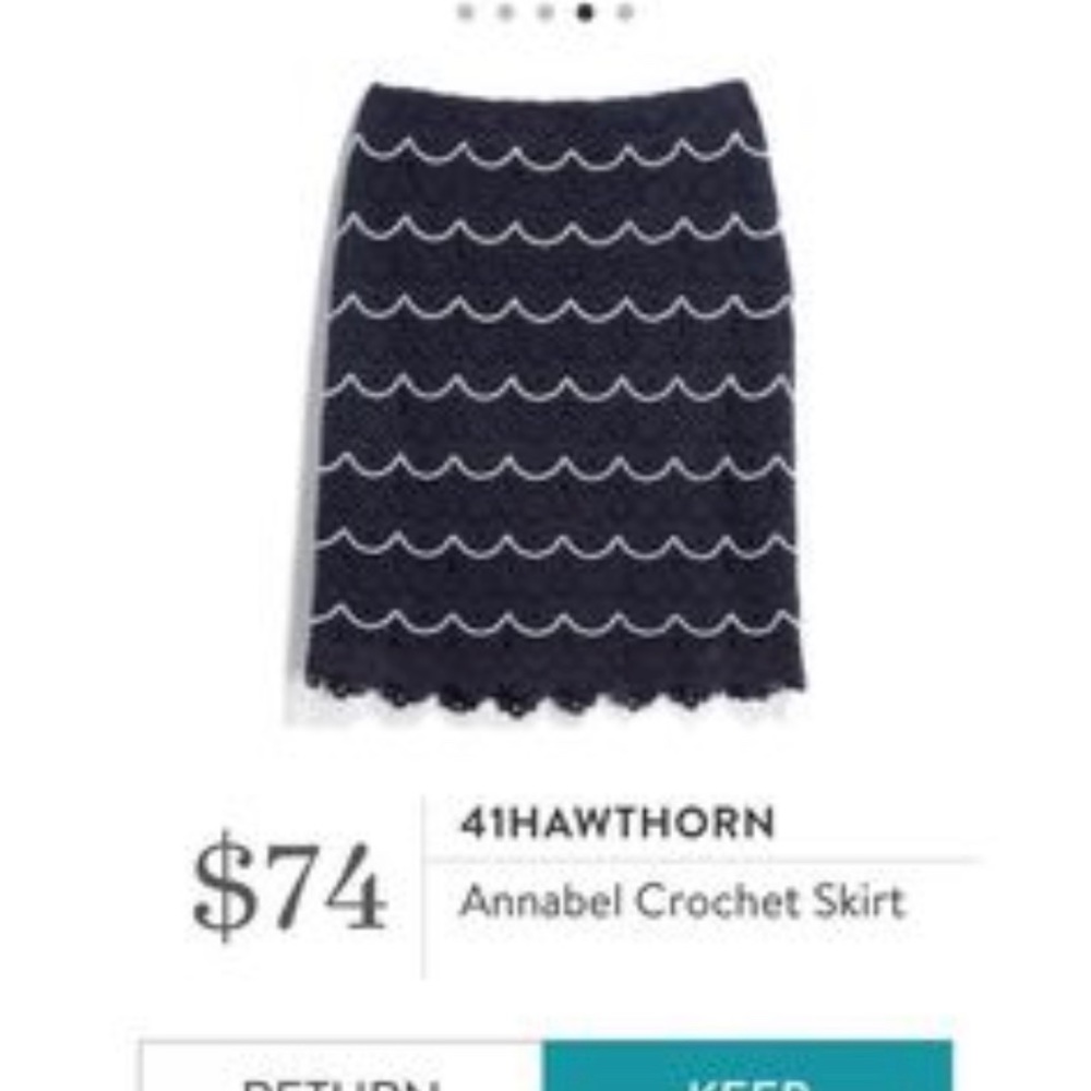 41 Hawthorn scallop edge lace detail skirt. Size S